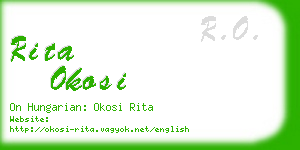 rita okosi business card